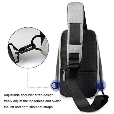 Adjustable Sports Chest Bag Lightweight & Versatile - Deep Grey