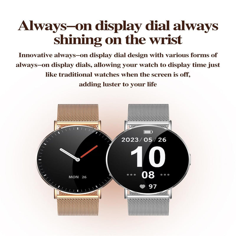 1.32 Inch Colour Screen Smart Watch With Bluetooth Call & Health Monitoring - Gold