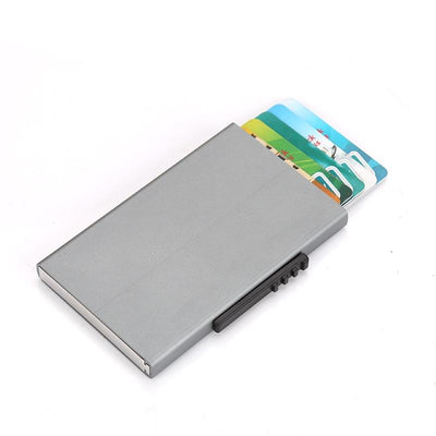 Aluminum Rfid Blocking Credit Card Holder - Red
