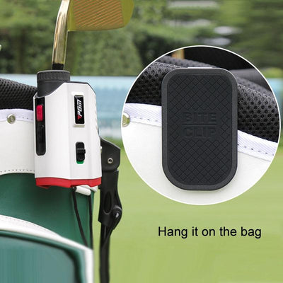 Lightweight Golf Rangefinder with Magnetic Buckle and Belt Clip - Black