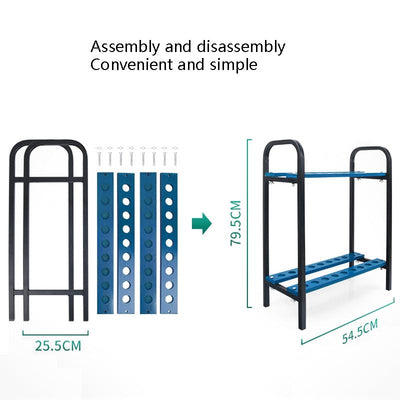 Golf Club Display Stand 18-Hole Double-Layer Rack 18 Rod Position