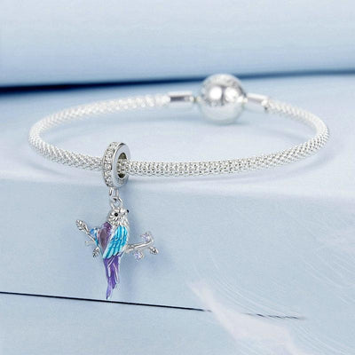 925 Sterling Silver Gradient Kingfisher Pendant In