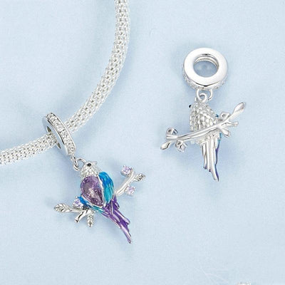 925 Sterling Silver Gradient Kingfisher Pendant In