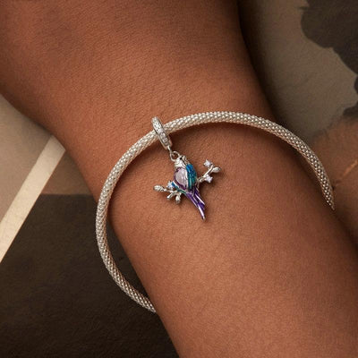 925 Sterling Silver Gradient Kingfisher Pendant In