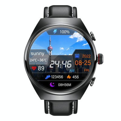 1.53 Inch Ips Screen 2 In 1 Bluetooth Earphone Smart Watch - Black