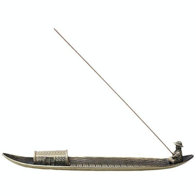Fisherman Incense Burner with Ash Catcher and Stand - Fishing Boat