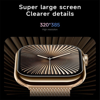 2.04 Inch Colour Screen Smart Watch Steel Strap Support Bluetooth Call - Black