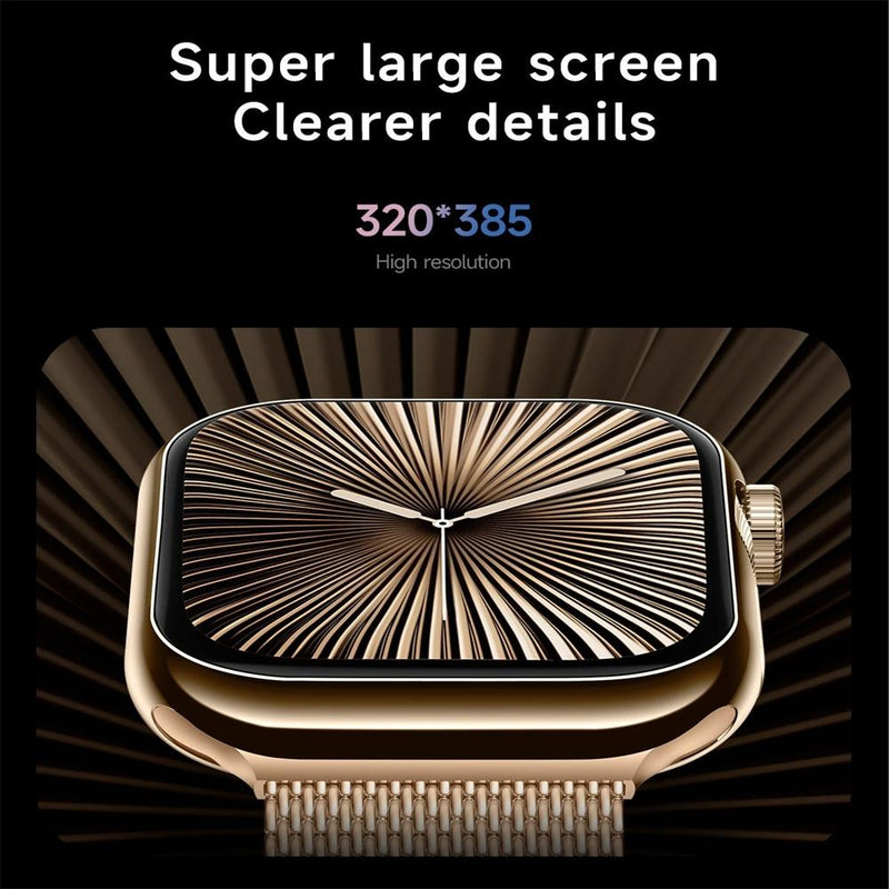 2.04 Inch Colour Screen Smart Watch Steel Strap Support Bluetooth Call - Black