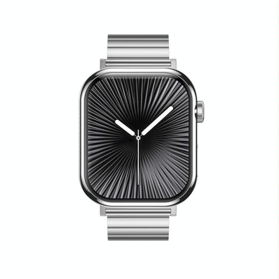 2.04 Inch Colour Screen Smart Watch Steel Strap Support Bluetooth Call - Black