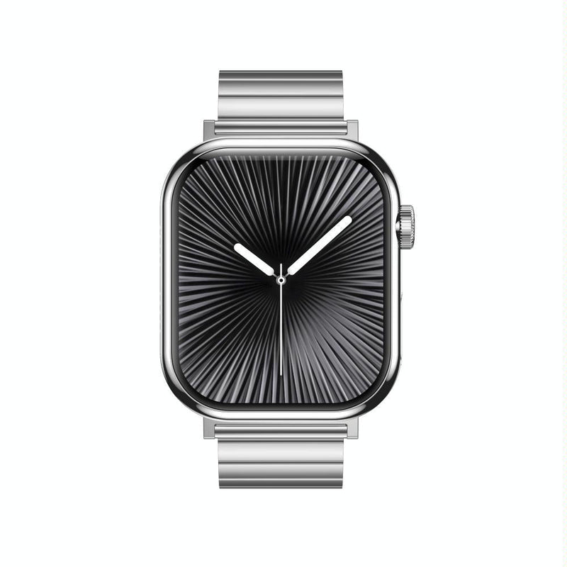 2.04 Inch Colour Screen Smart Watch Steel Strap Support Bluetooth Call - Black