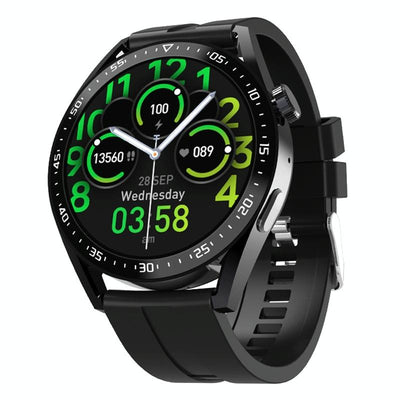 1.39 Inch Ip67 Waterproof Health Monitoring Bluetooth Call Smart Watch With Nfc Payment - Black