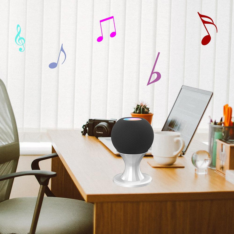 Desktop Speaker Bracket for Apple Home Pod Mini - Silver