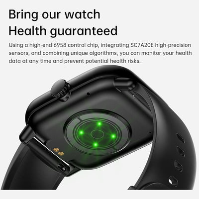 2.01 Inch Ips Hd Screen Smart Watch Supports Bluetooth Call / Health Monitoring Black