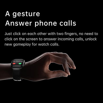 2.01 Inch Ips Hd Screen Smart Watch Supports Bluetooth Call / Health Monitoring Black