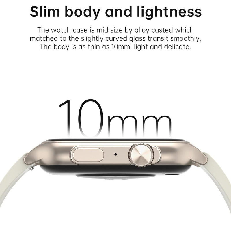 1.96 Inch Ips Screen Smart Watch Supports Bluetooth Calls / Blood Oxygen Monitoring - Black