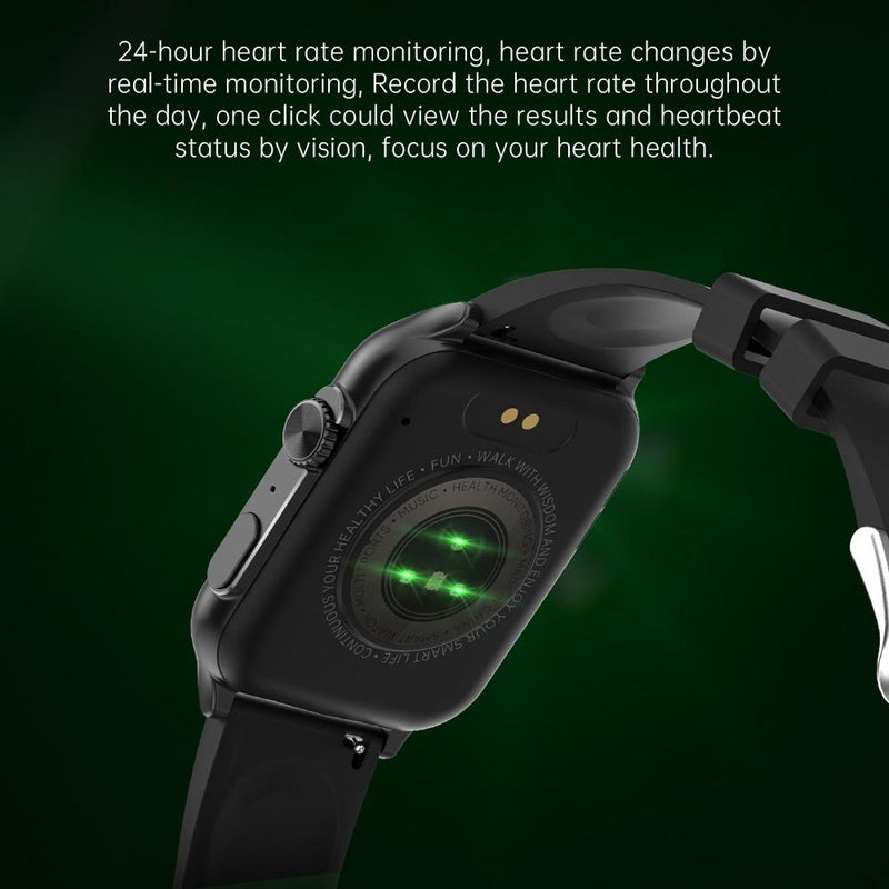 1.96 Inch Ips Screen Smart Watch Supports Bluetooth Calls / Blood Oxygen Monitoring - Black