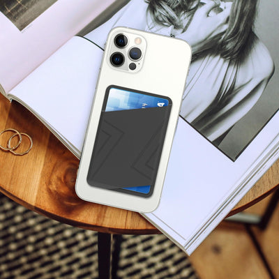 Silicone Adhesive Card Case Black - Blue