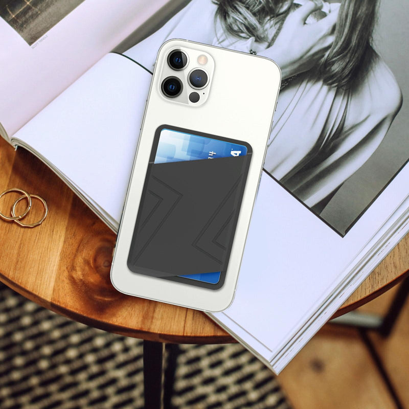 Silicone Adhesive Card Case Black - Blue