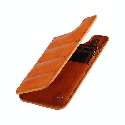 Vintage Cow Print Sewing Card Phone Sticker - Brown