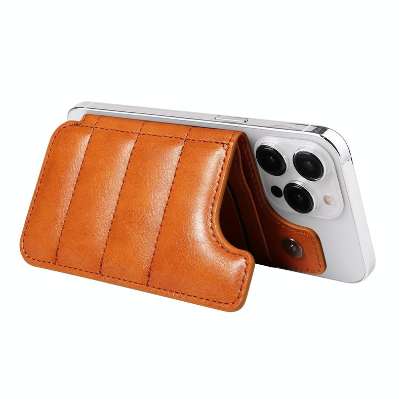 Vintage Cow Print Sewing Card Phone Sticker - Brown