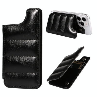 Vintage Cow Print Sewing Card Phone Sticker - Brown