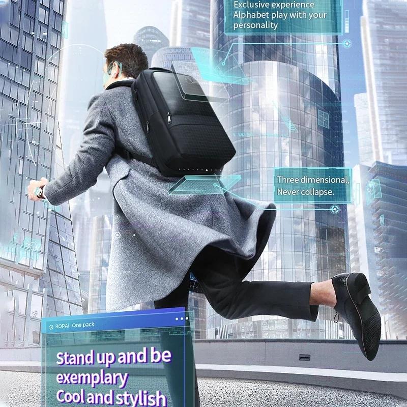 Large Capacity Business Laptop Backpack With Usb & Type-C Port - Black