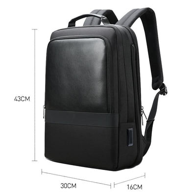 Large Capacity Business Laptop Backpack With Usb & Type-C Port - Black