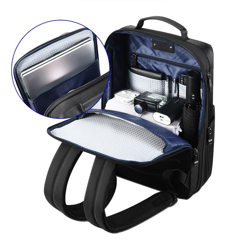 Large Capacity Business Laptop Backpack With Usb & Type-C Port - Black