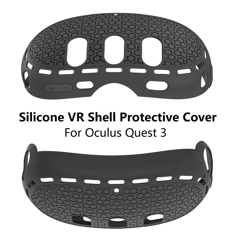 Silicone Vr Host Case for Meta Quest 3 - Fits All Sizes - Black