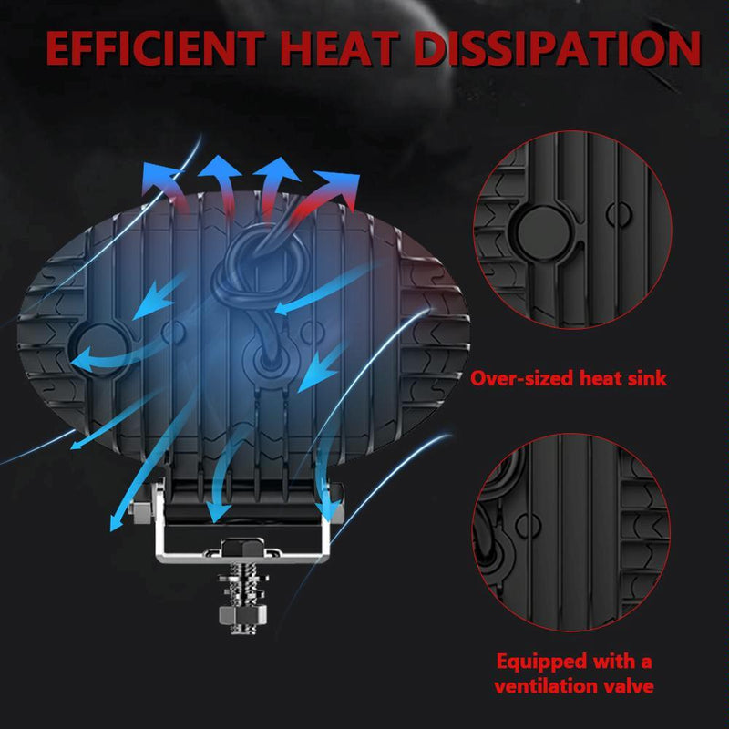 5.5 Inch Elliptical Hybrid X - Shaped Car Work Light