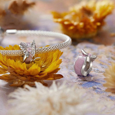 925 Sterling Silver Platinum Butterfly Silicone Diy Beads