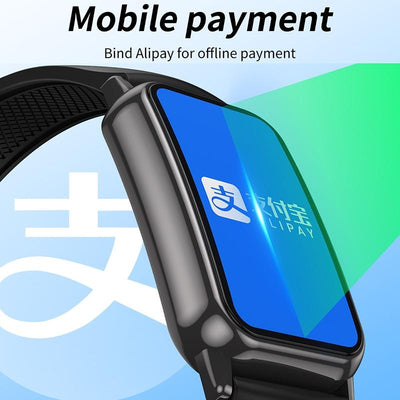 1.47 Inch Waterproof Smart Watch Heart Rate & Blood Pressure Support - Black