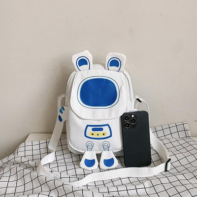 Lightweight Cartoon Crossbody Bag For Students - Blue