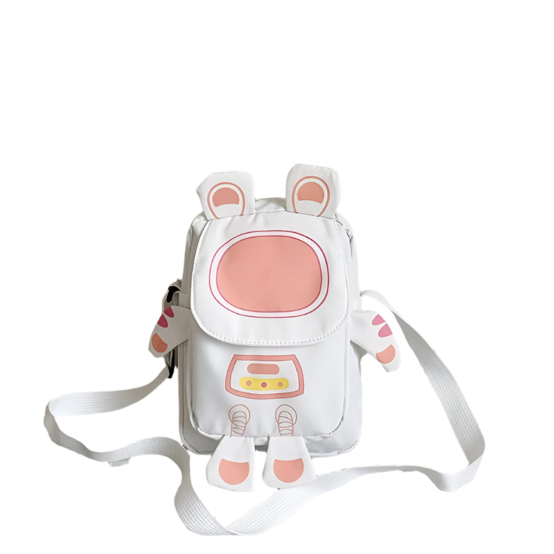 Lightweight Cartoon Crossbody Bag For Students - Blue