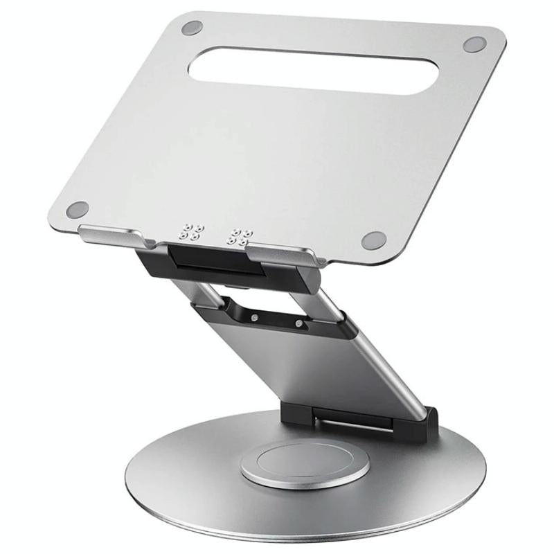 Adjustable 360 Degree Rotating Laptop Stand for 10-17 Inch Devices - Silver