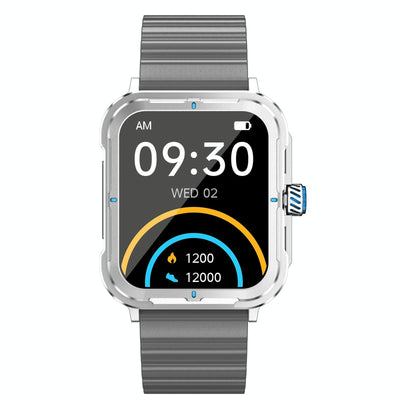 1.9 Inch Tft Square Screen Smart Watch Supports Blood Pressure Monitoring - Black