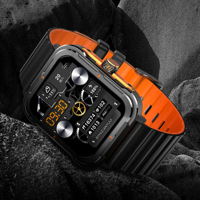 1.9 Inch Tft Square Screen Smart Watch Supports Blood Pressure Monitoring - Black