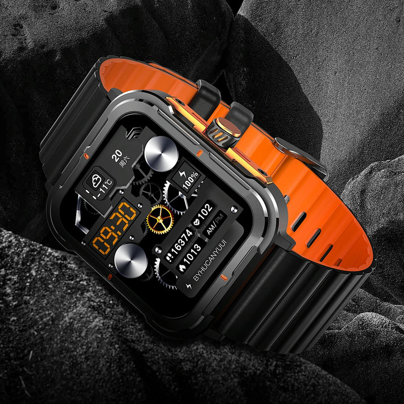 1.9 Inch Tft Square Screen Smart Watch Supports Blood Pressure Monitoring - Black