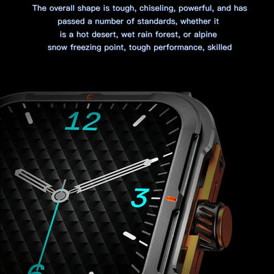 1.9 Inch Tft Square Screen Smart Watch Supports Blood Pressure Monitoring - Black