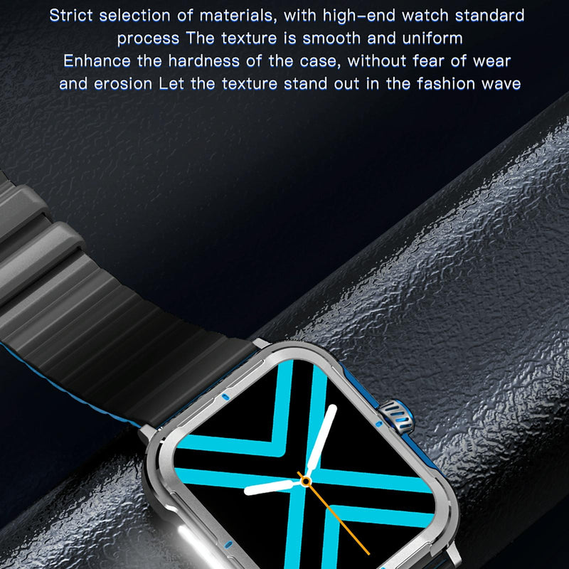 1.9 Inch Tft Square Screen Smart Watch Supports Blood Pressure Monitoring - Black