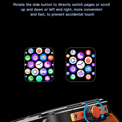 1.9 Inch Tft Square Screen Smart Watch Supports Blood Pressure Monitoring - Black