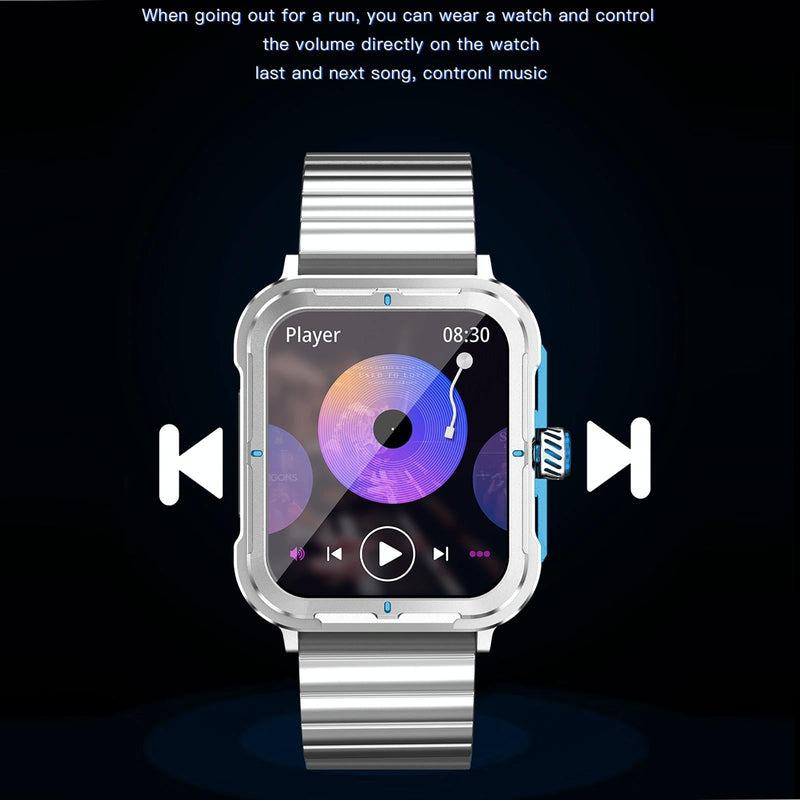 1.9 Inch Tft Square Screen Smart Watch Supports Blood Pressure Monitoring - Black