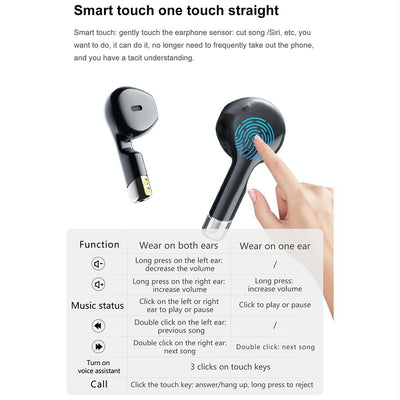 2.01 Inch 2 In 1 Bluetooth Earphone Smart Watch With Nfc & Steel Strap - Black