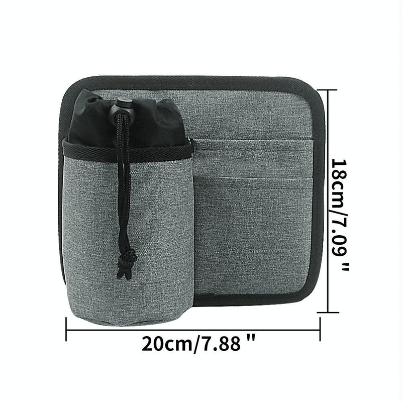 Portable Luggage Bag with Cup Holder - Gray