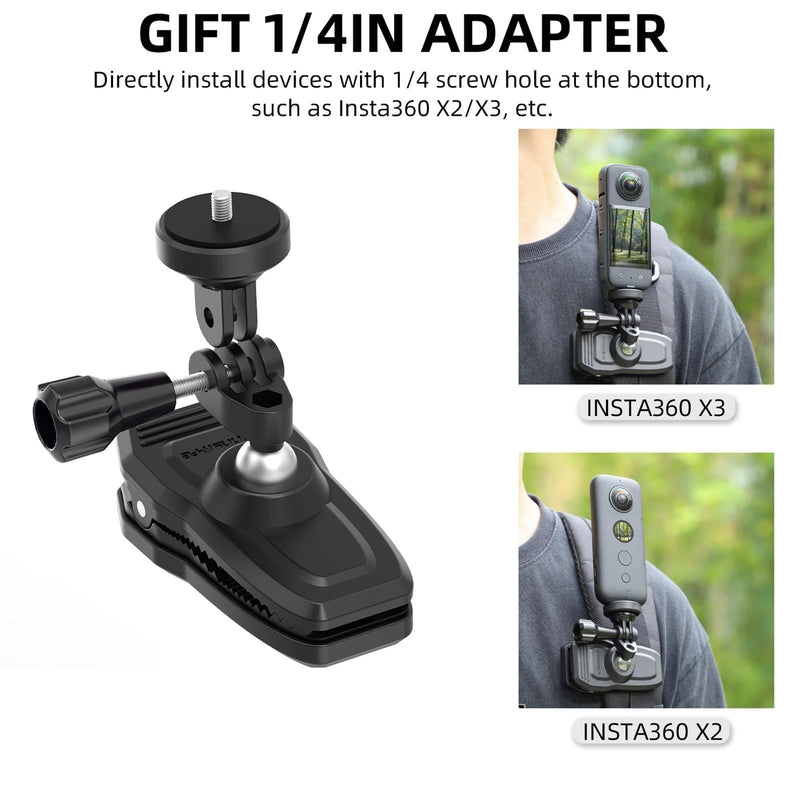 360 Degree Swivel Backpack Clip for Magnetic Action Camera Mount