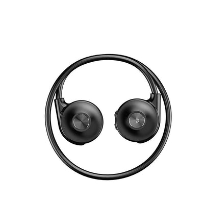 Bone Conduction Bluetooth Earphones with Stereo Vibration Speaker - Black