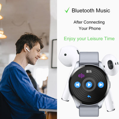 1.28 Inch Tft Colour Screen Ip67 Waterproof Smart Watch Support Body Temperature Monitoring / Sleep Monitoring / Heart Rate Monitoring - Blue