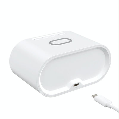 15W Wireless Charger With Mirror & Clock - Black