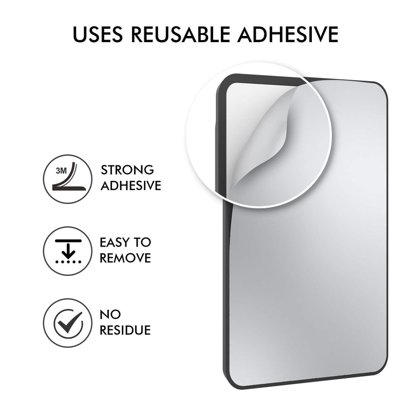 Universal Adhesive Silicone Card Case For Mobile Phones - Black