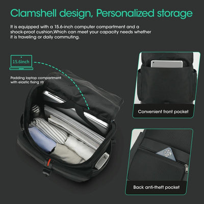Men Simple Laptop Backpack - Compact & Stylish
